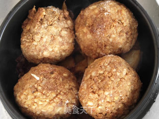 蒸牛肉狮子头的做法步骤:12