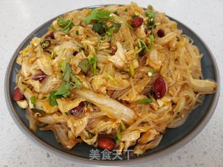 白菜拌粉丝的做法步骤:9