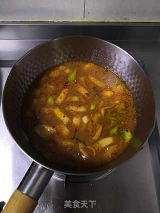 辣白菜年糕汤的做法步骤:6