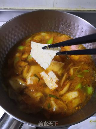 辣白菜年糕汤的做法步骤:7