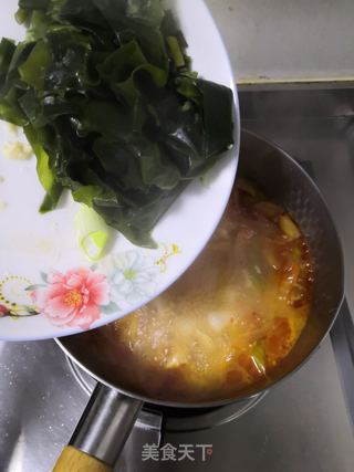 辣白菜年糕汤的做法步骤:10