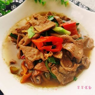 爆炒猪肝的做法步骤:9
