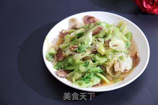 香肠炒生菜的做法步骤：6