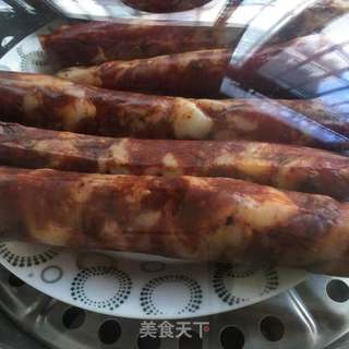 西芹炒腊肠的做法步骤:2