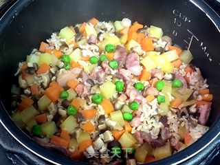 广味腊肠焖饭的做法步骤:9