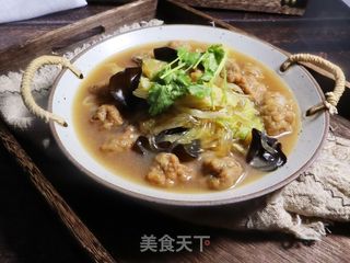 牛肉丸粉条炖白菜(无油清炖更健康)的做法步骤:6