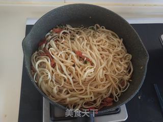 和风蒜虾意面的做法步骤:7