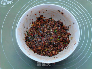 香辣豆豉三菇黑米馅饼的做法步骤:7