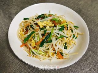 韭菜鸡蛋炒豆芽的做法步骤:14