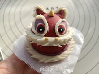 新年醒狮馒头的做法步骤:11