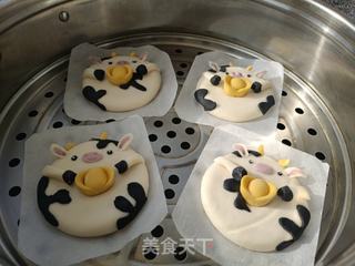 卡通小牛馒头的做法步骤:11
