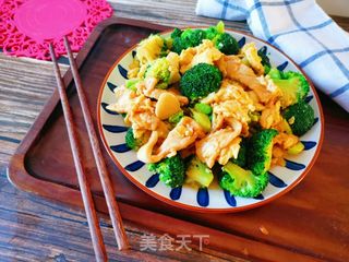 木须肉炒西兰花的做法步骤:12