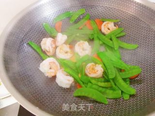 虾球荷兰豆的做法步骤:9