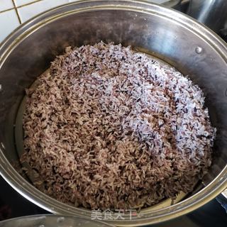 紫糯米八宝饭的做法步骤:3