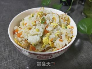 鸡蛋葱花炒饭的做法步骤：11