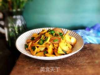 慈菇炒香肠的做法步骤:9
