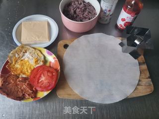 紫米鸡蛋三明治的做法步骤:6