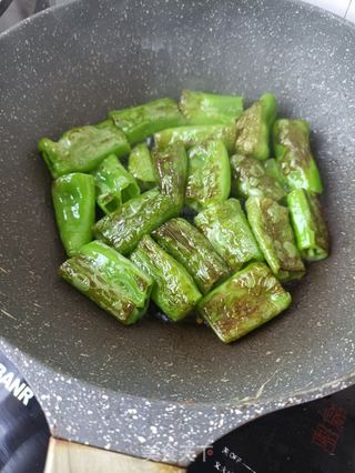 腌虎皮椒的做法步骤:4