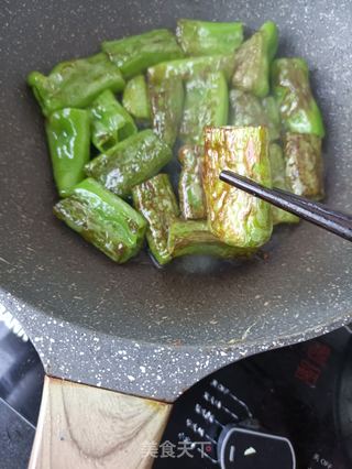 腌虎皮椒的做法步骤:5