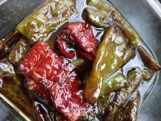腌虎皮椒的做法步骤:10