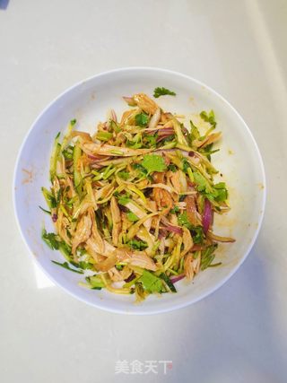 老干妈拌鸡胸肉的做法步骤:11