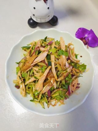 老干妈拌鸡胸肉的做法步骤:12