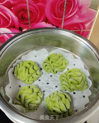 菠菜汁花样馒头的做法步骤:11