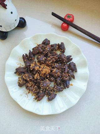 孜然鸡心的做法步骤:21