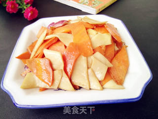 杏鲍菇炒胡萝卜的做法步骤:8