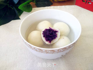 紫薯桂花汤圆的做法步骤:8