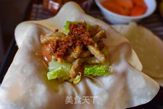 春饼卷嫩炒牛肉的做法步骤：13