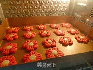 送你一朵小红花曲奇饼干的做法步骤:15