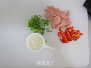 孜然火腿馍丁的做法步骤:4