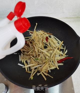 莲藕炒豆干的做法步骤:6