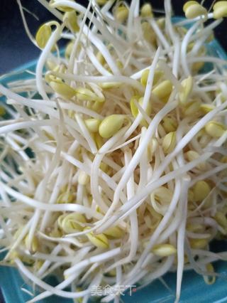 腊肉炒黄豆芽的做法步骤:2