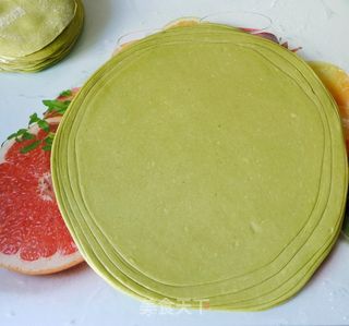 薄如蝉翼——菠菜汁春饼的做法步骤:12