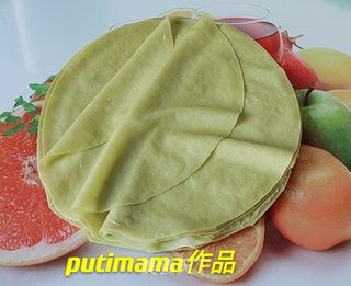 薄如蝉翼——菠菜汁春饼的做法步骤:14