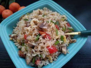 腊肉蒜薹炒饭的做法步骤:17