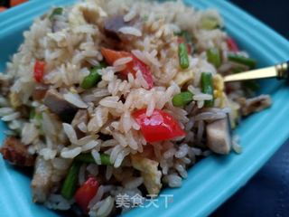 腊肉蒜薹炒饭的做法步骤:18