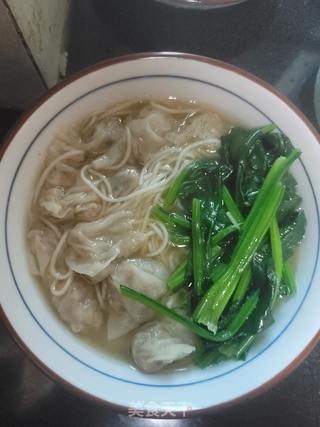 菠菜云吞面的做法步骤:9