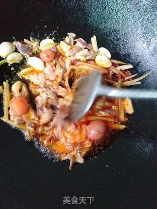 小炒鸡杂的做法步骤:6