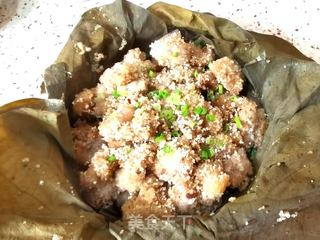 荷叶粉蒸肉的做法步骤:15