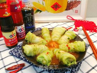 年夜饭新年菜(23)金钩蚝油白菜卷的做法步骤:7