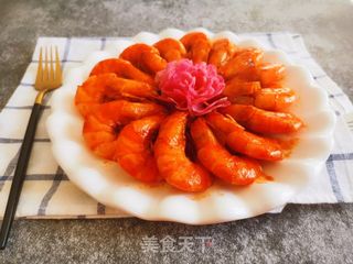 富贵花开靠大虾的做法步骤:9