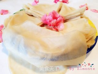 薄如纸的春饼皮的做法步骤:13