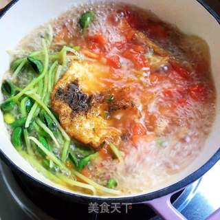 番茄豆苗鸡蛋汤的做法步骤:10