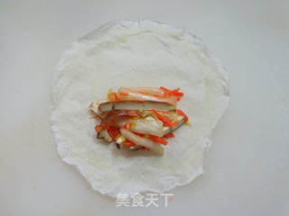 素馅春卷的做法步骤：12