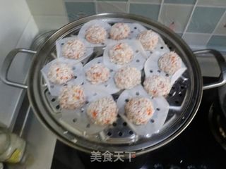 山药胡萝卜糯米肉圆子❤️粘糯香软,健脾开胃的做法步骤:7