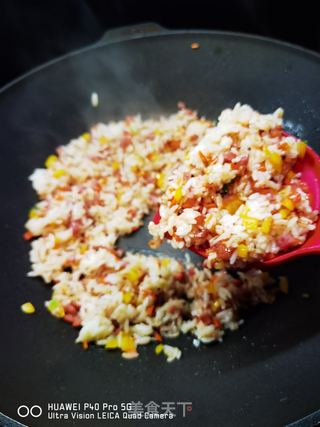 用烤海鸭蛋做的什锦炒饭,你没试过吧?的做法步骤:7