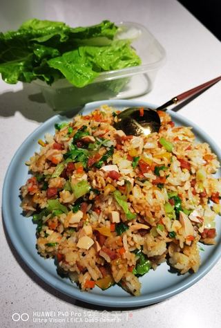 用烤海鸭蛋做的什锦炒饭,你没试过吧?的做法步骤:9